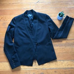 Vince Piped Blazer, Black, 6